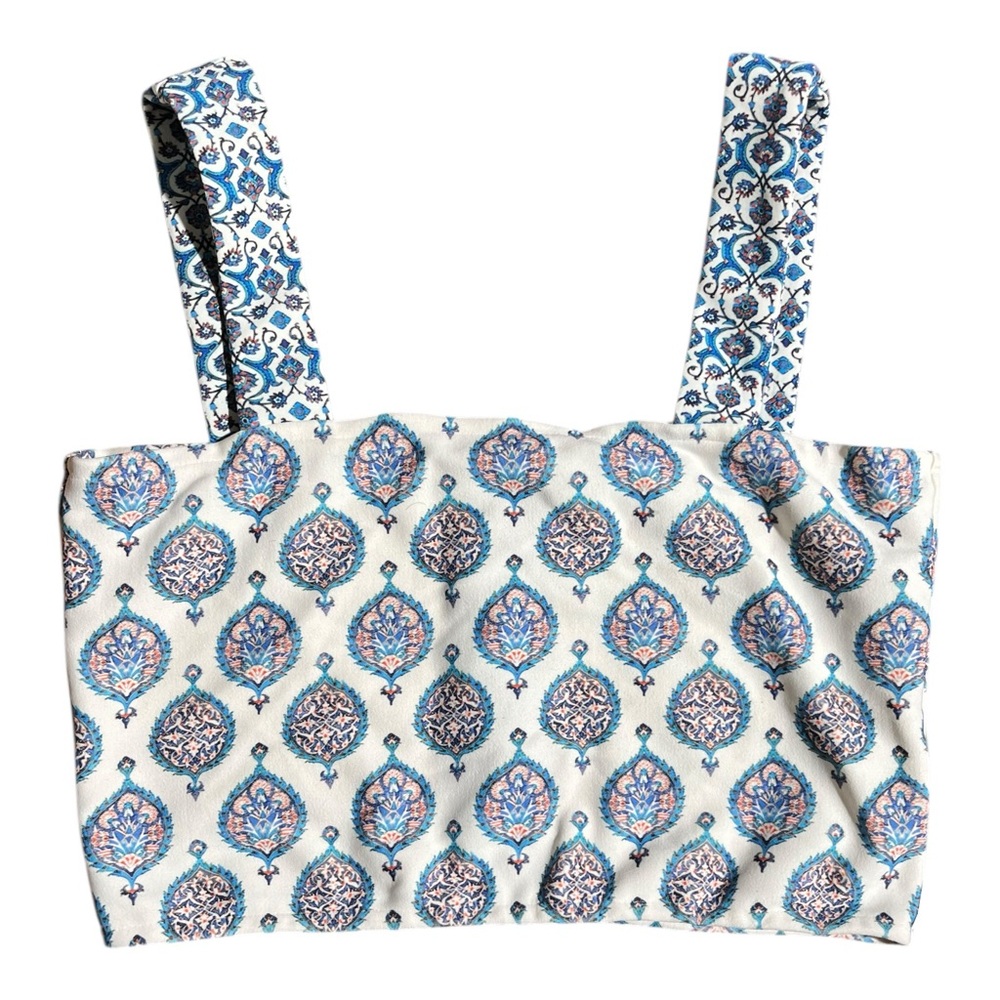 Basta Swim Patterned Bra Top Blue